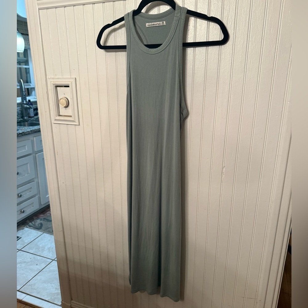 Abercrombie and Fitch Racerback Sage Green Medium Petite Midi dress w/ slits